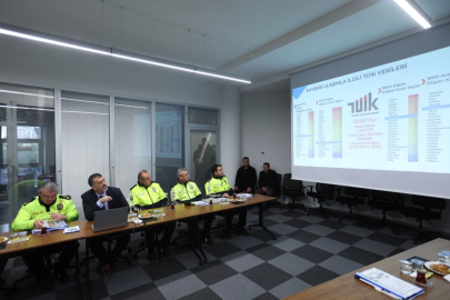 Kayseri protokolü Trafik Kontrol Merkezi'nde