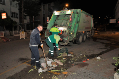 Keçiören'de pazar sonrası hijyen seferberliği