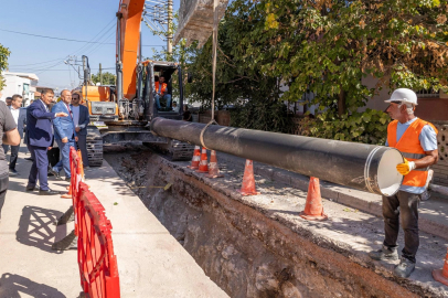 İzmir Sarnıç’ta içme suyu hatları yenileniyor